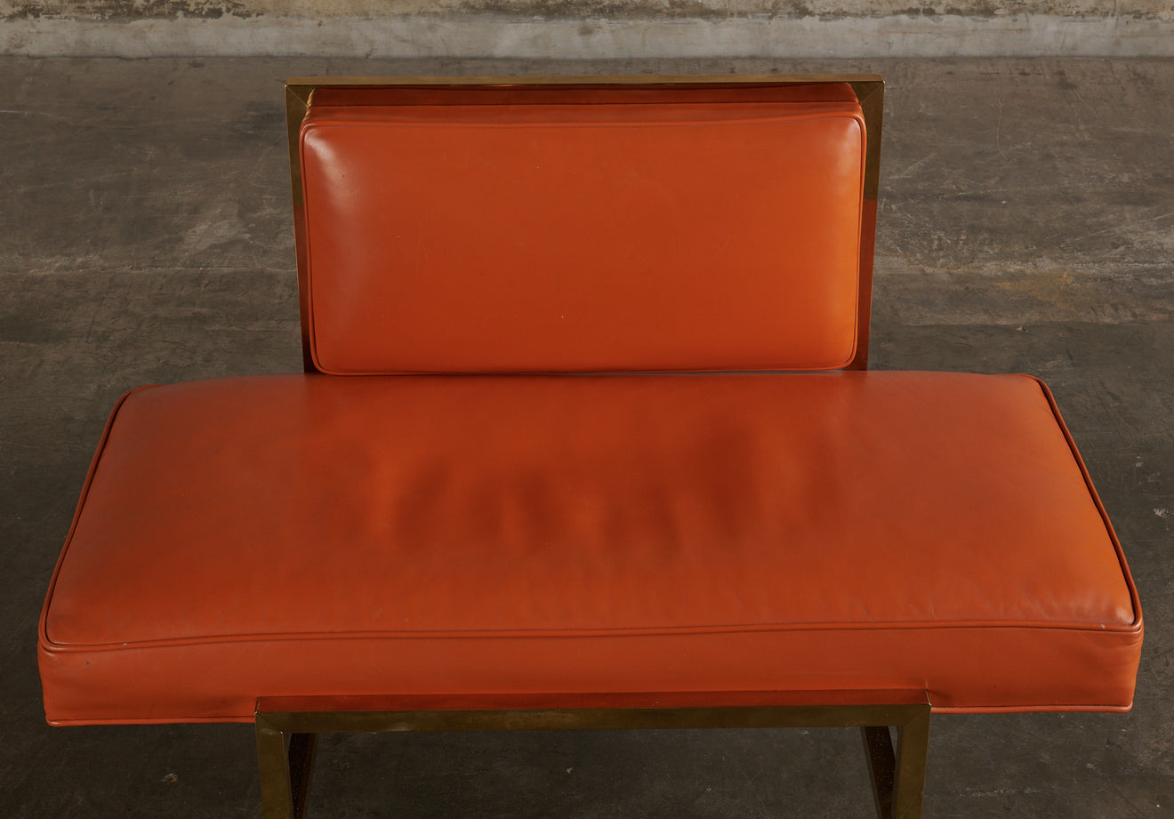 LEATHER UPHOLSTERED BENCH FOR A BILLY HAINES INTERIOR